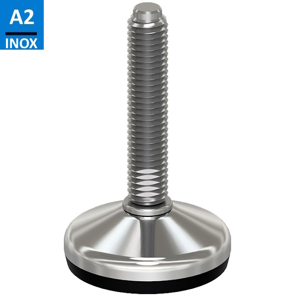 Martin Piede INOX A2 Base Vulcanizzata Snodato 10° D.MM 40 - MARTIN